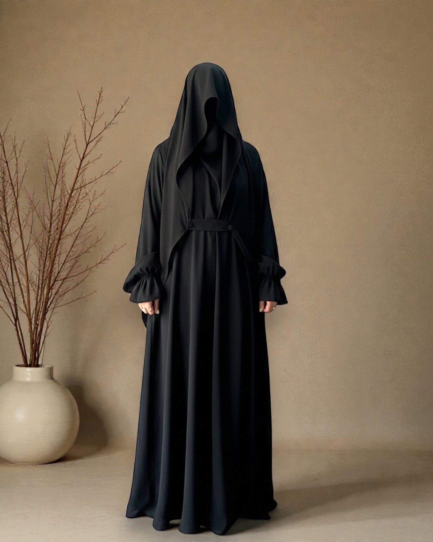 Graceful Saudi Jilbab Abaya in Premium Seltos Fabric