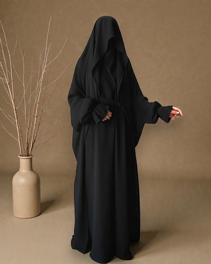 Graceful Saudi Jilbab Abaya in Premium Seltos Fabric