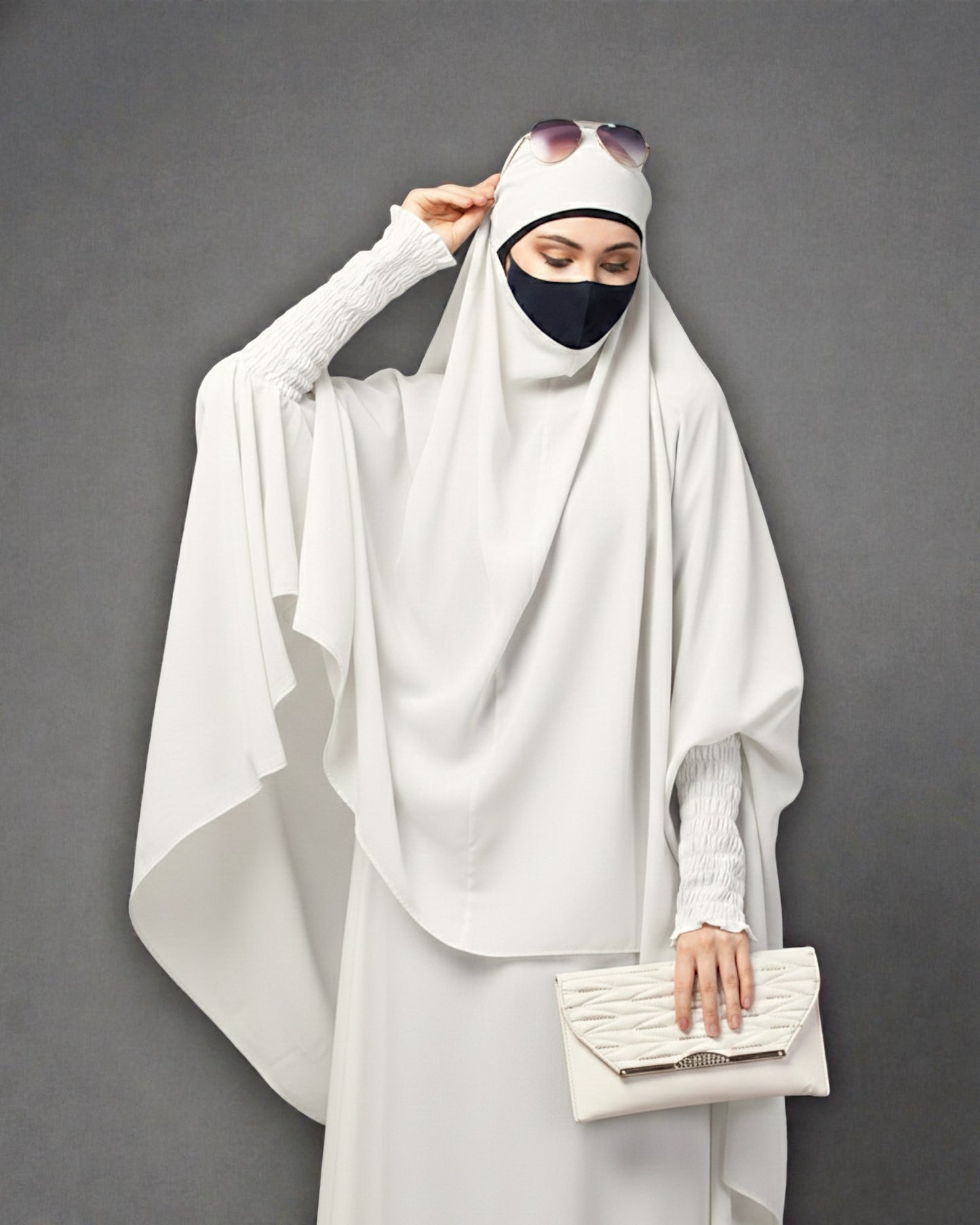 Khimar-Long Prayer Hijab With Mouth-Piece