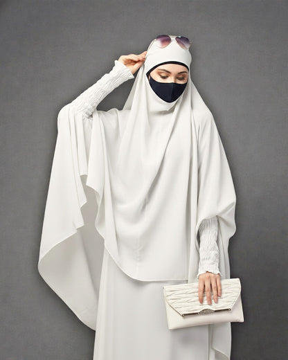 Khimar-Long Prayer Hijab With Mouth-Piece