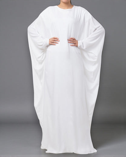 Simple White Kaftan In Firdaus Fabric For Hajj and Umrah
