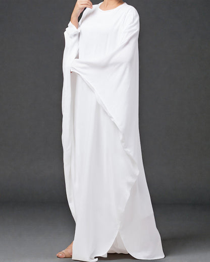 Simple White Kaftan In Firdaus Fabric For Hajj and Umrah