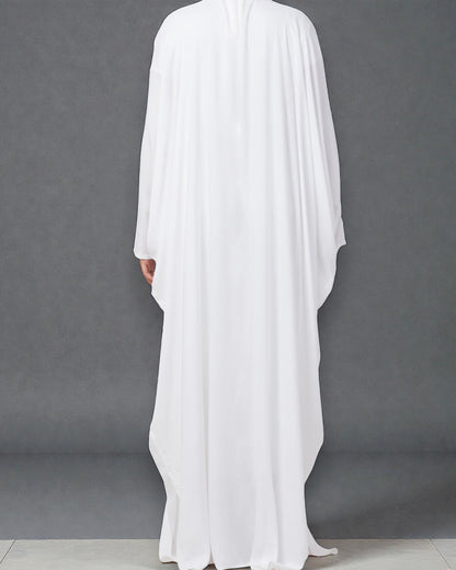 Simple White Kaftan In Firdaus Fabric For Hajj and Umrah