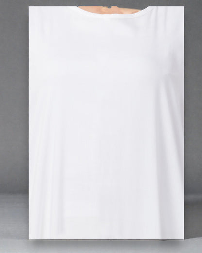 Simple White Kaftan In Firdaus Fabric For Hajj and Umrah