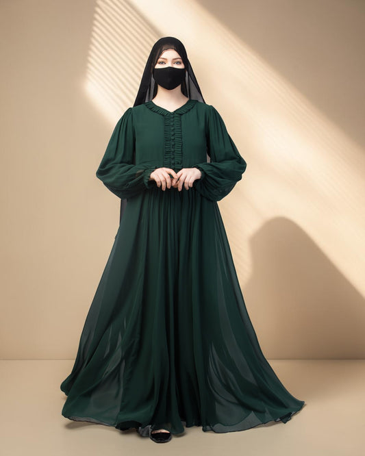 Elegant Modest Georgette Dress with Full Crepe Lining