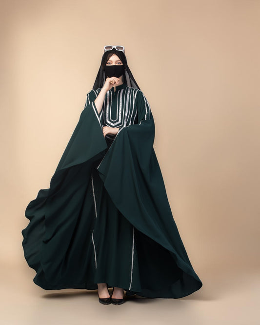 Fancy Irani Kaftan with Silver Gota Patti