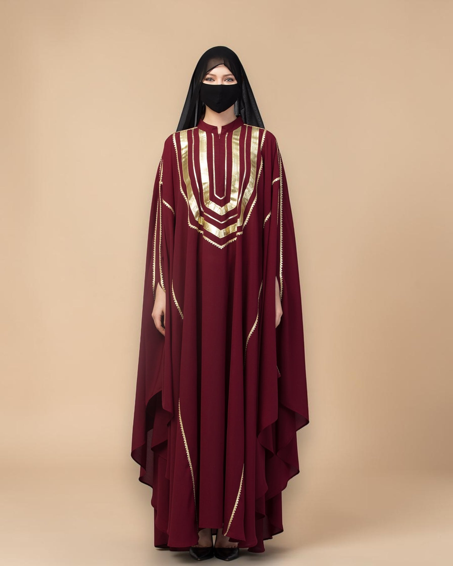 Fancy Irani Kaftan with GoldenGota Patti