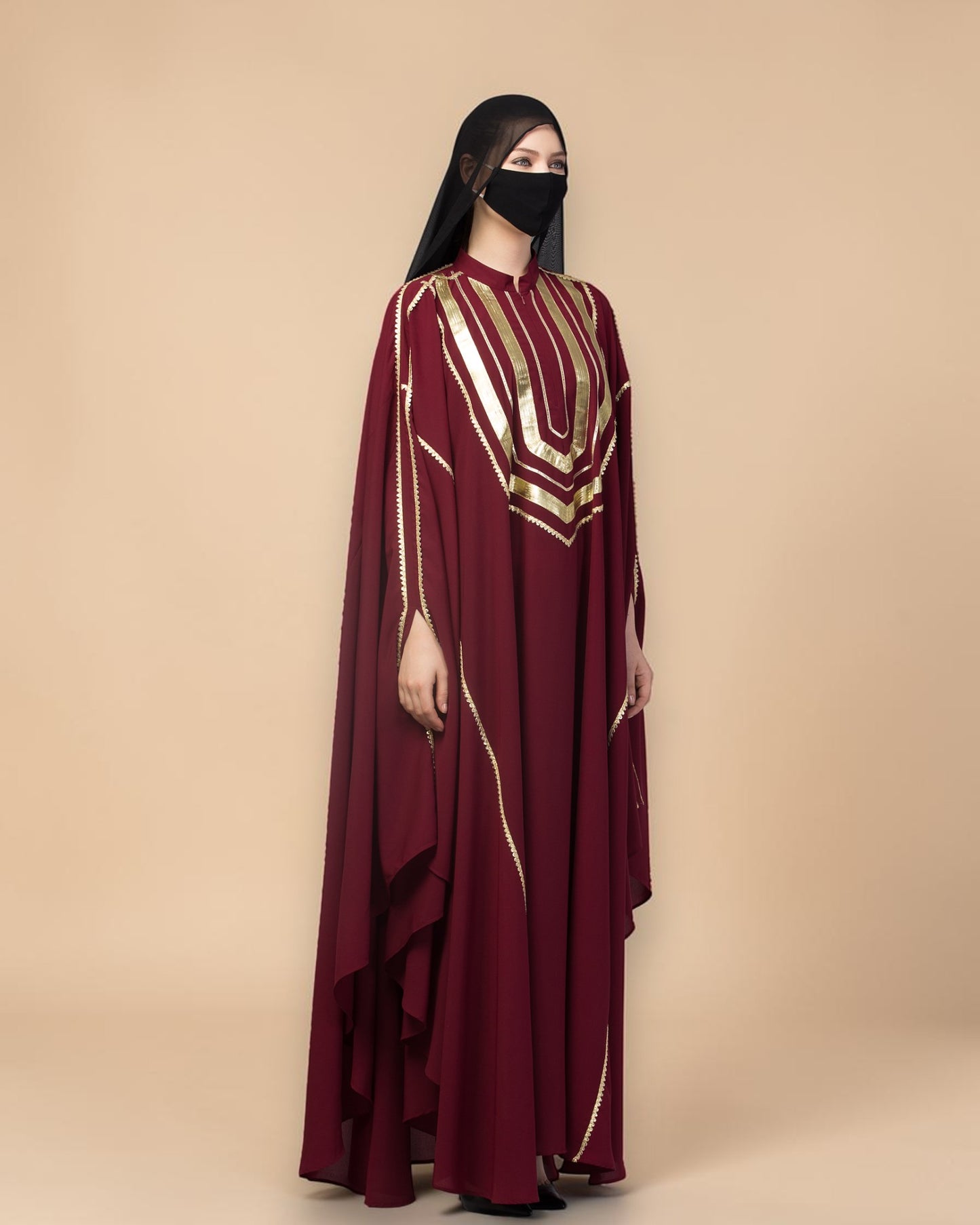 Fancy Irani Kaftan with GoldenGota Patti