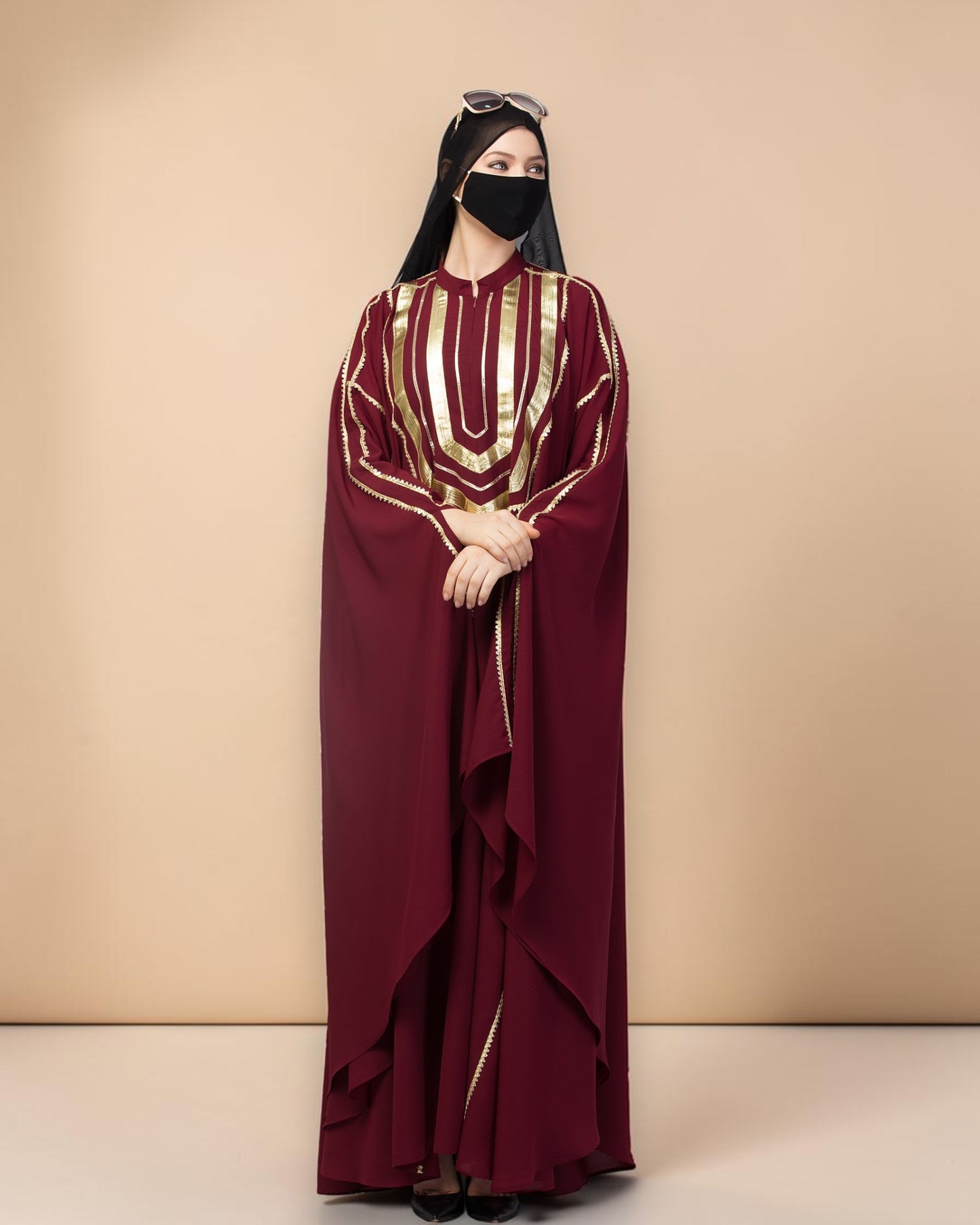 Fancy Irani Kaftan with GoldenGota Patti