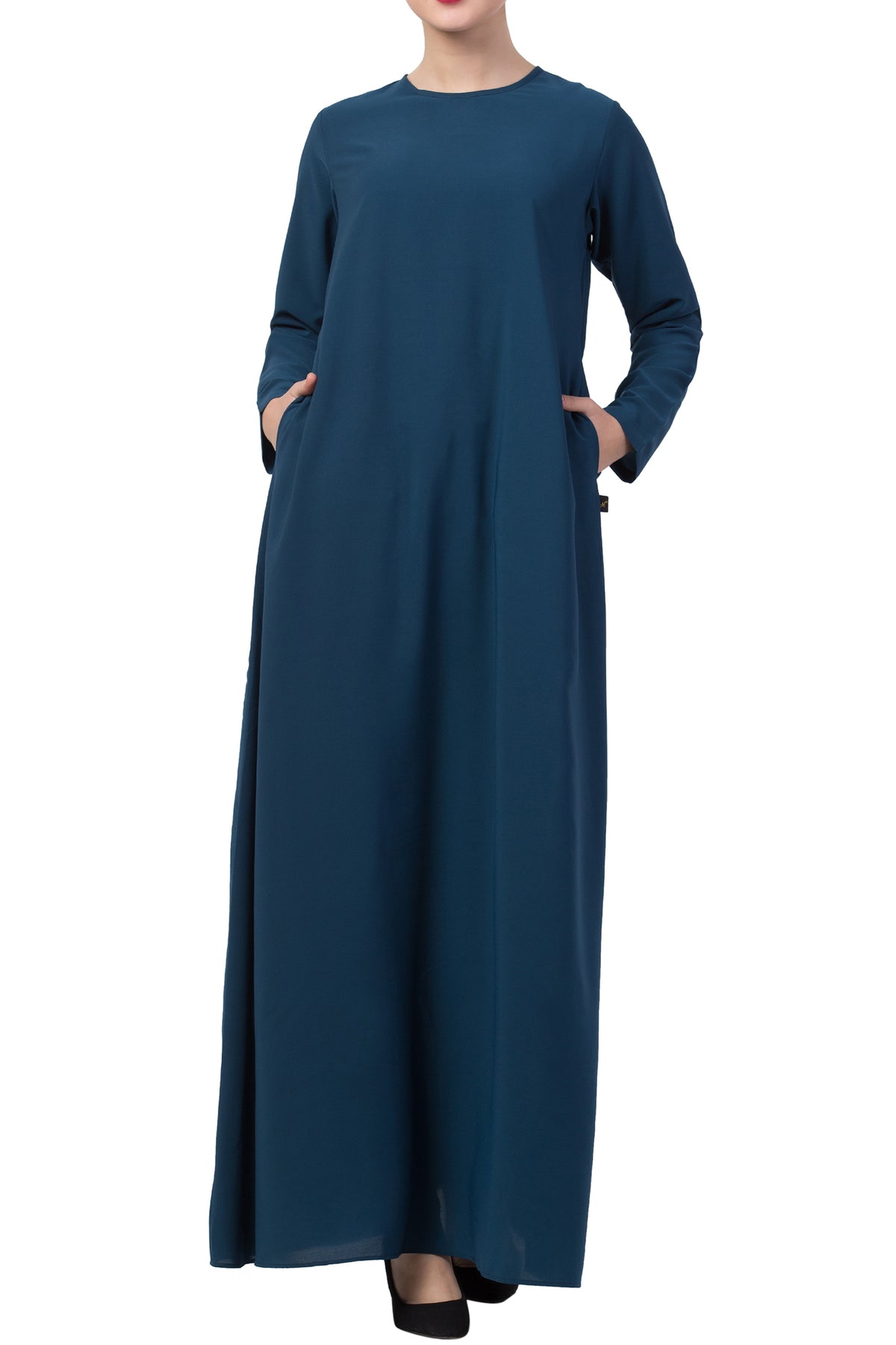 Two-Piece Jilbab Set with Sleeved Khimar & A-Line Abaya