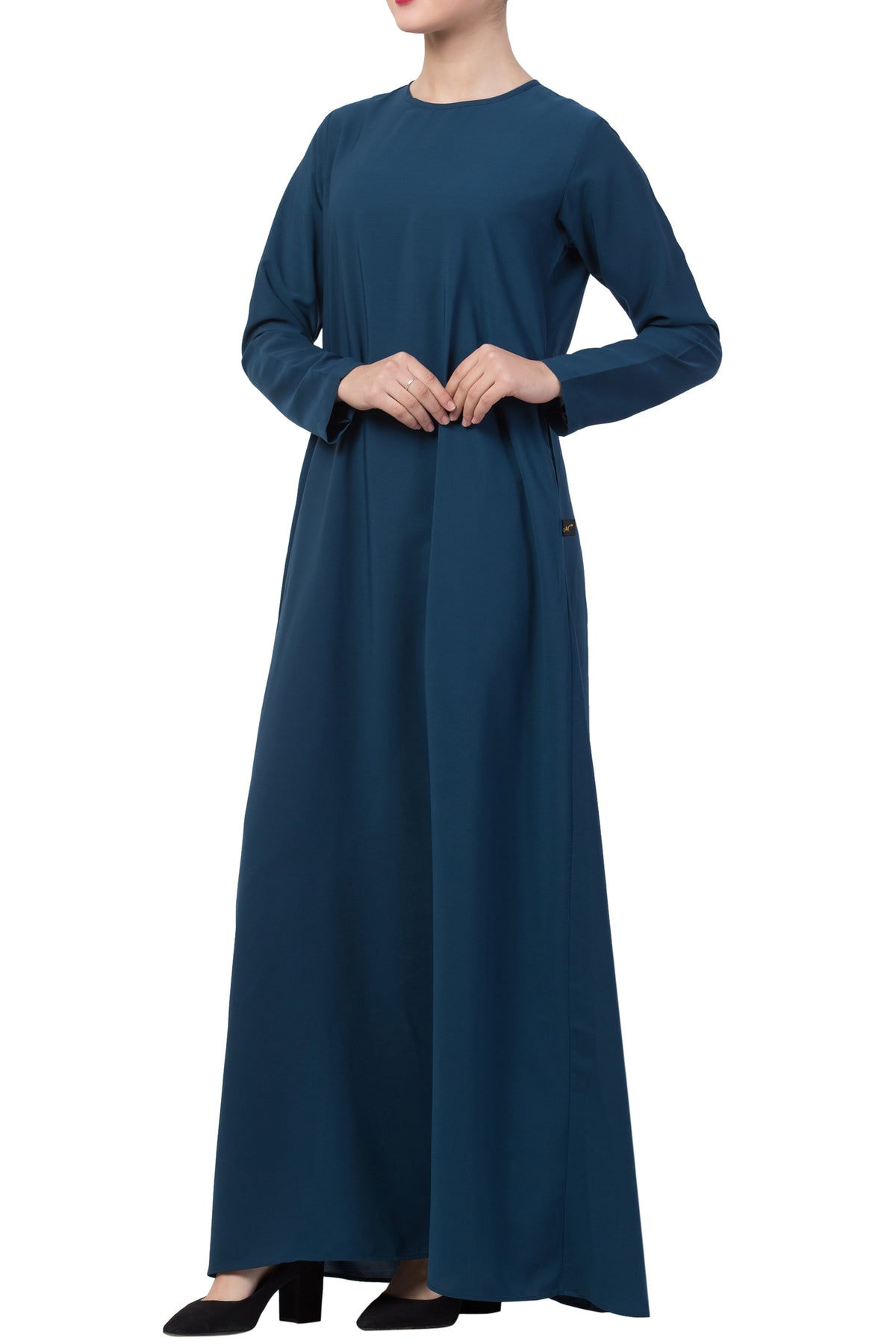 Two-Piece Jilbab Set with Sleeved Khimar & A-Line Abaya