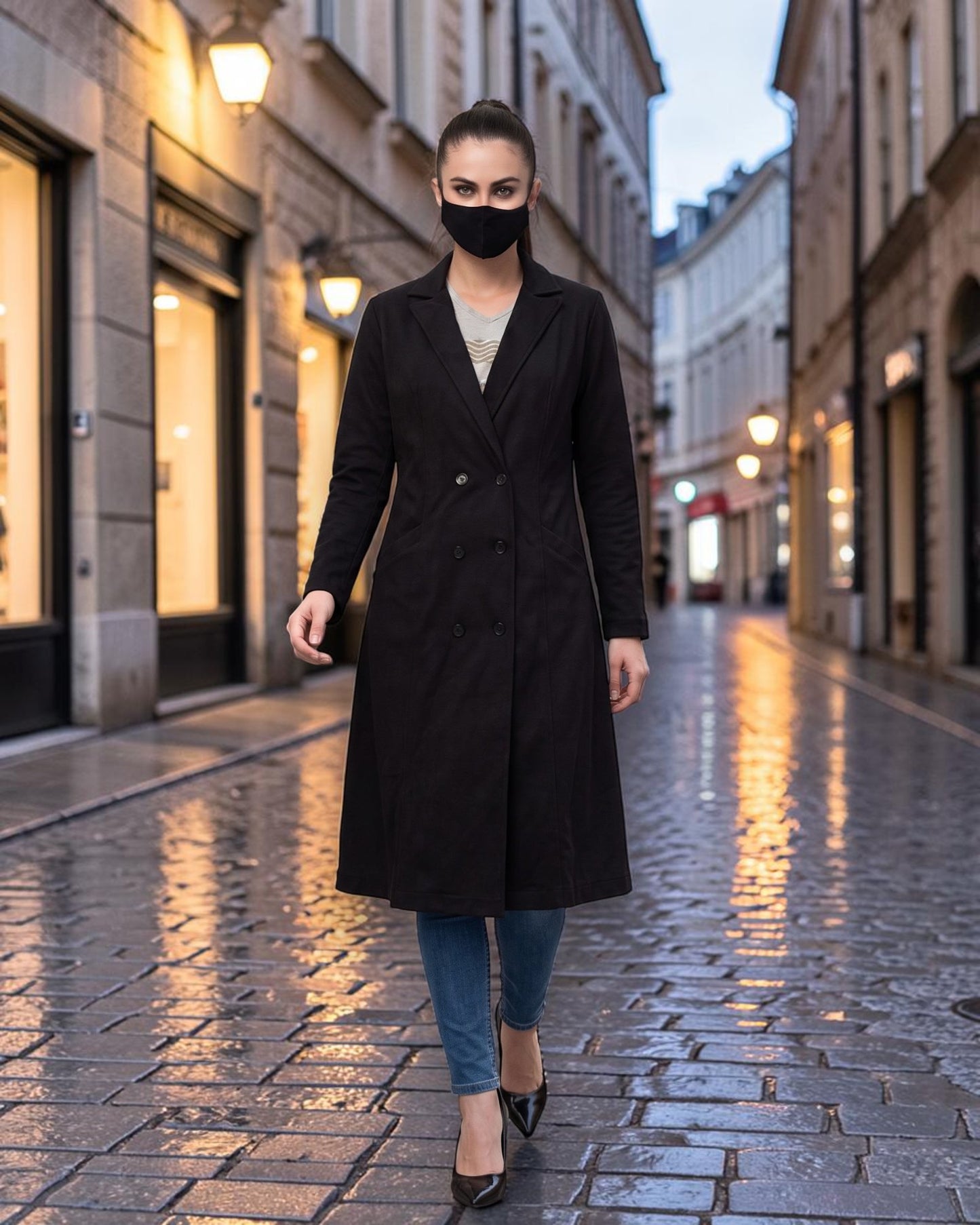 Longline Double-Breasted Blazer for Work | blazer-for-work