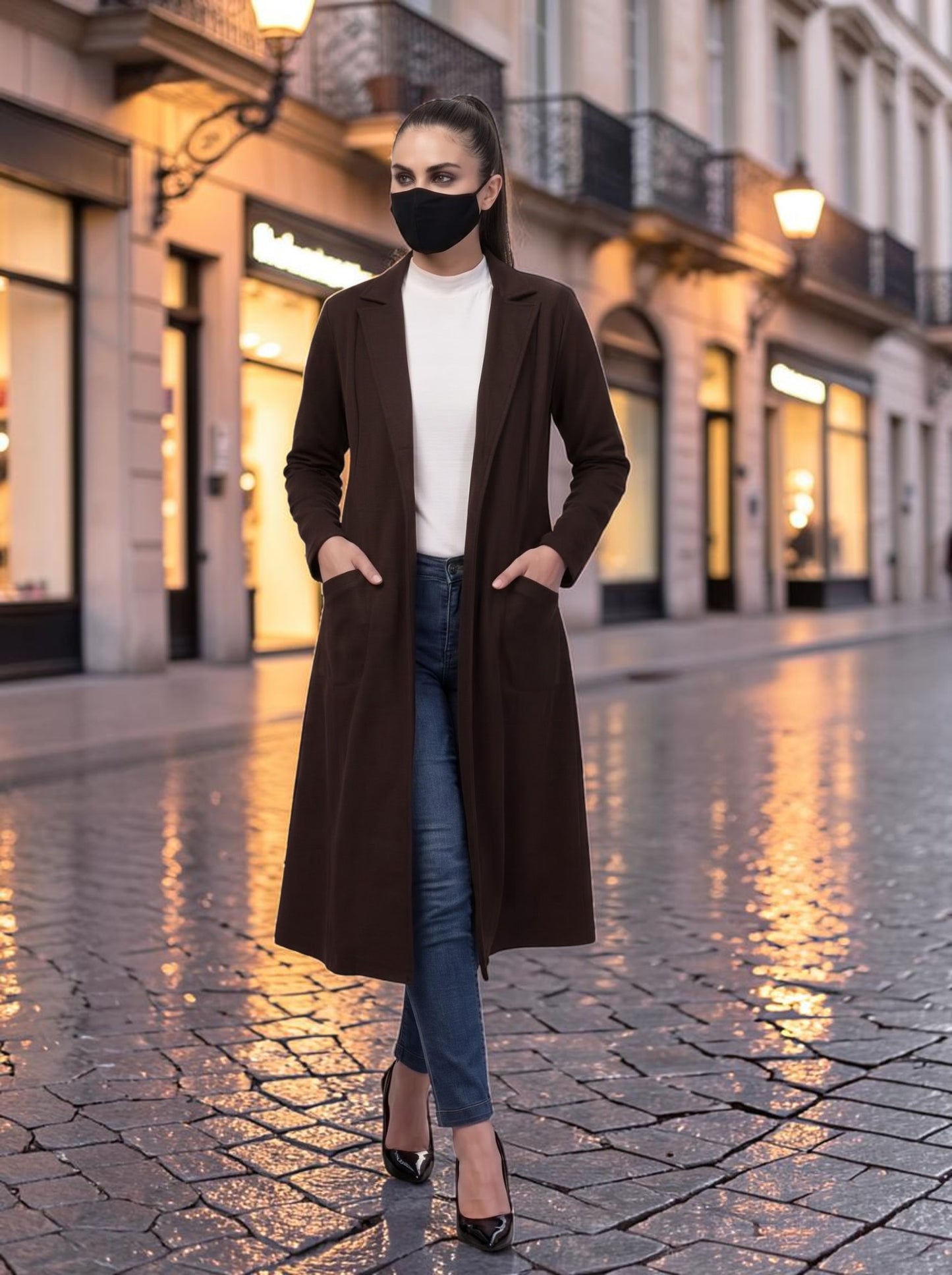 Longline Double-Breasted Blazer for Work | blazer-for-girls