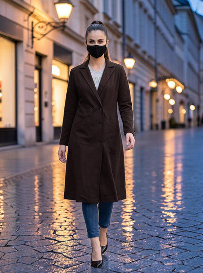 Longline Double-Breasted Blazer for Work | blazer-for-girls