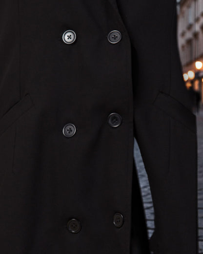 Longline Double-Breasted Blazer for Work | blazer-for-work