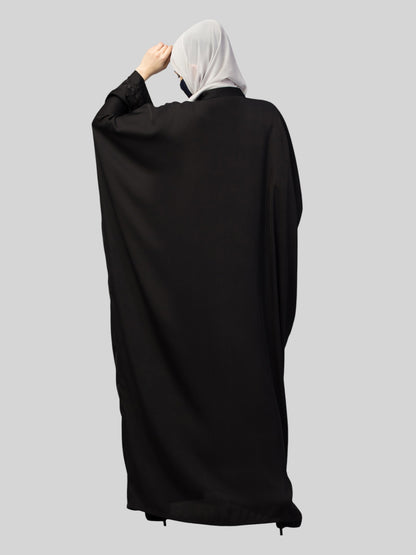 Designer Kaftan Abaya With Lacework & Tussels in Imported Nida Fabric.