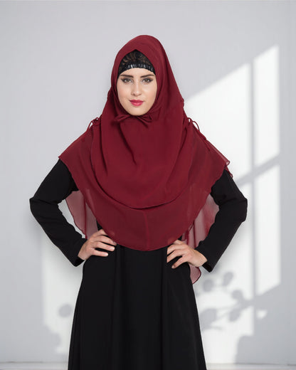 Khimar-Ready to Wear- Instant Hijab With Adjustable Ribbons
