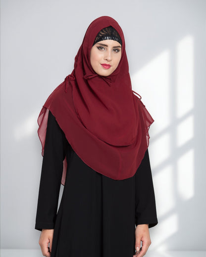 Khimar-Ready to Wear- Instant Hijab With Adjustable Ribbons