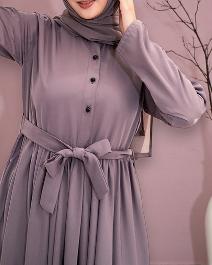 Stylish Umbrella Flare Mahram-Abaya with Matching Hijab