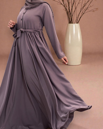 Stylish Umbrella Flare Mahram-Abaya with Matching Hijab