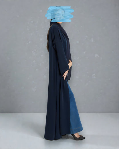 Full Length Open Abaya Fit Shrug in Premium Seltos Fabric