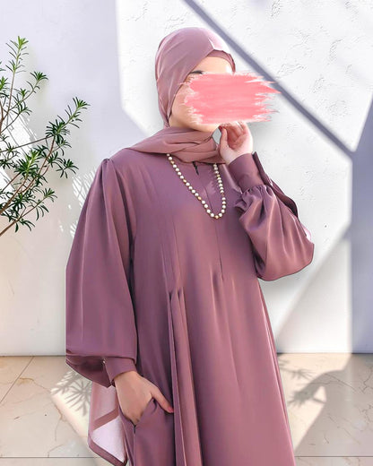 Absolute Designer Mahram-Abaya with Umbrella Flare Bottom and Balloon Sleeves