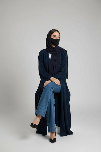Full Length Open Abaya Fit Shrug in Premium Seltos Fabric