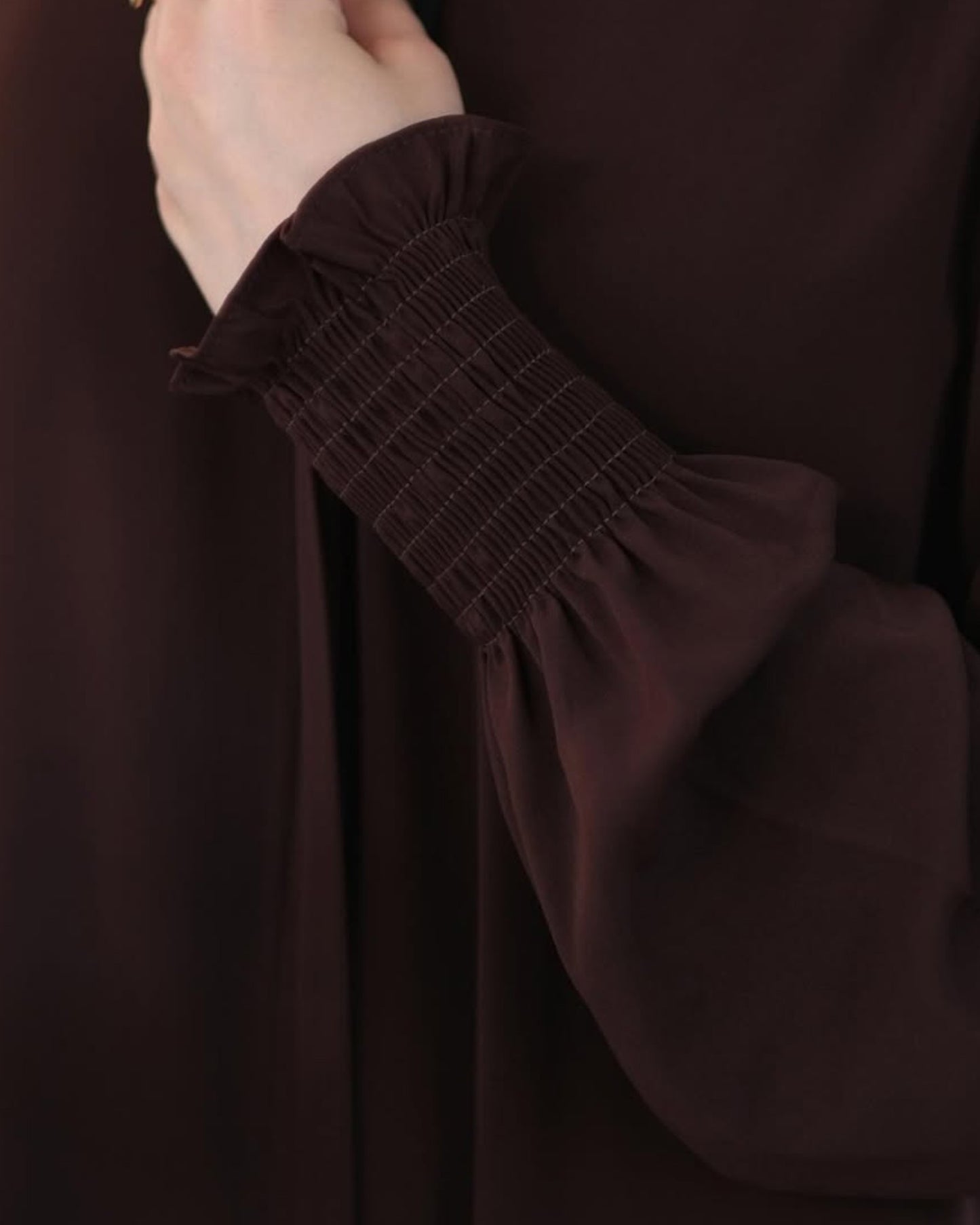 Front Open Abaya with Zipper Opening, Umbrella Flare and Matching Belt