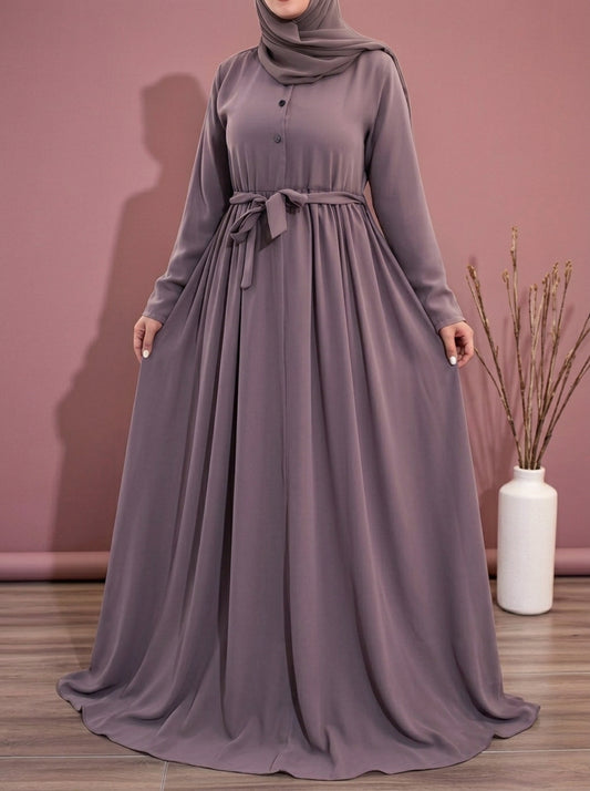 Stylish Umbrella Flare Mahram-Abaya with Matching Hijab