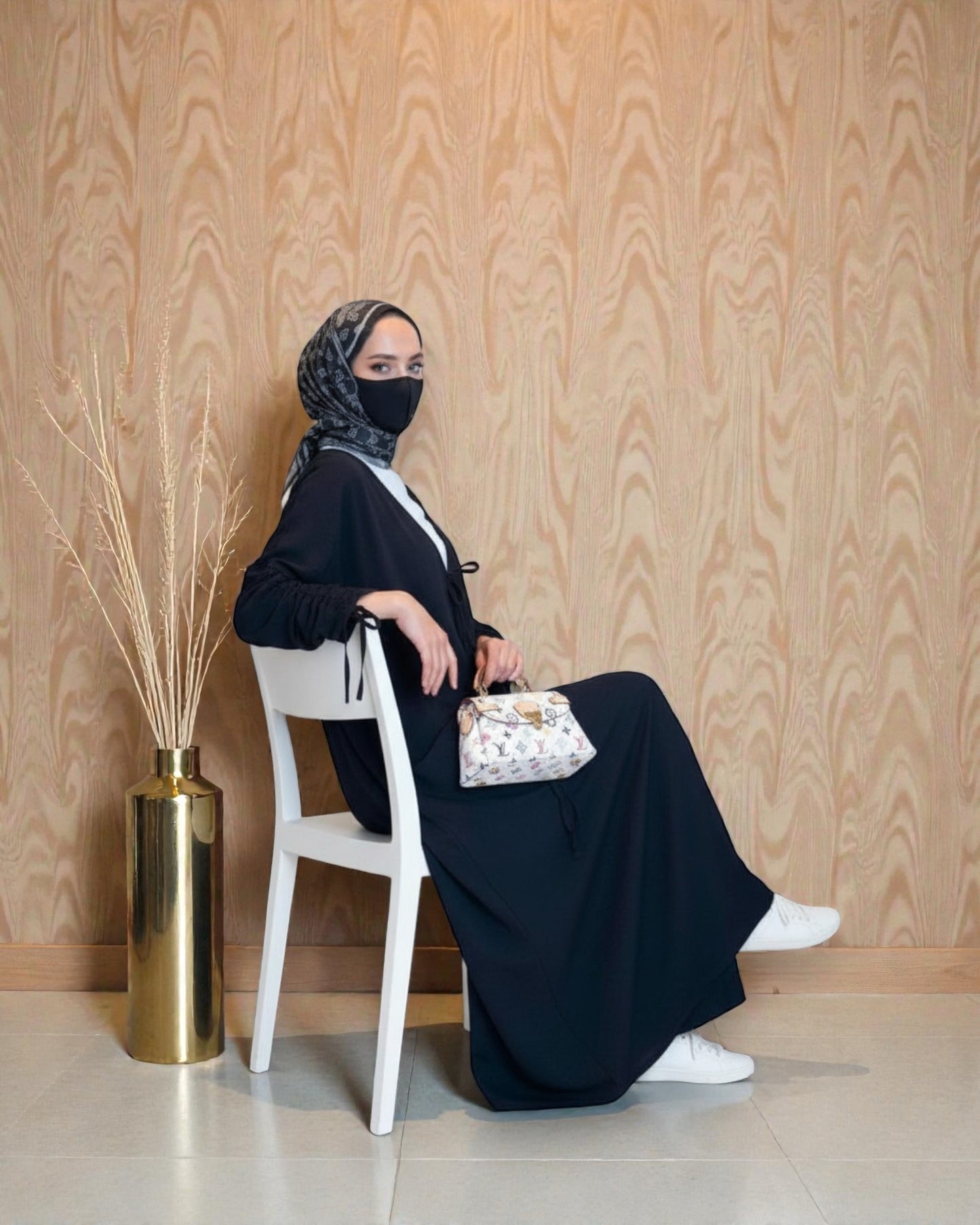 Full Length Open Abaya Fit Shrug in CYE Crush