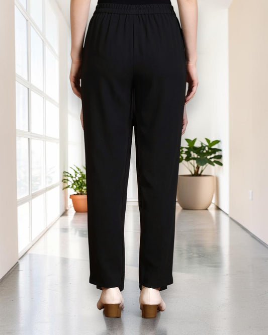 Women’s Formal Trousers with Elasticated Back Waist