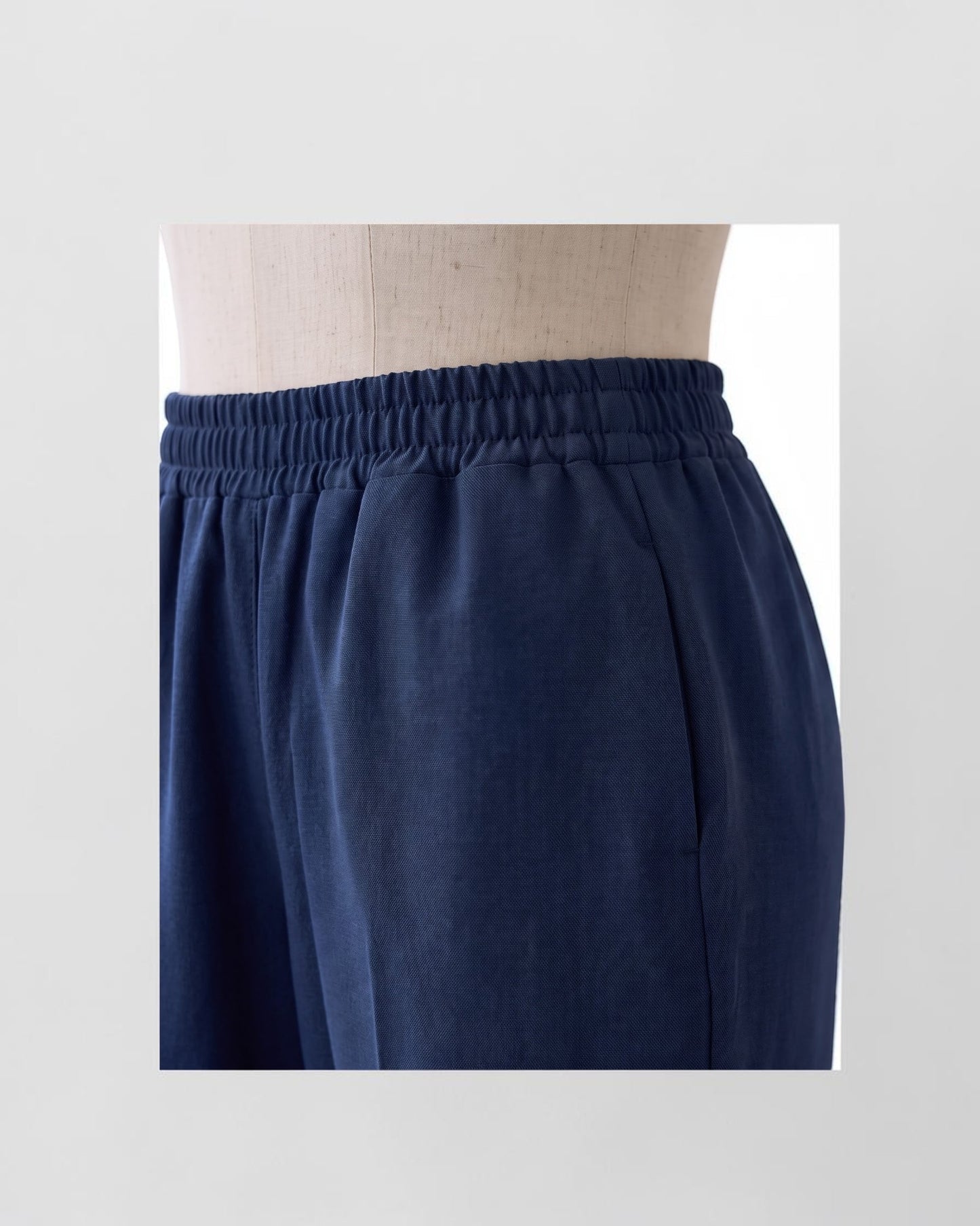 Women’s Trousers with Elasticated Waistband | Navy Blue