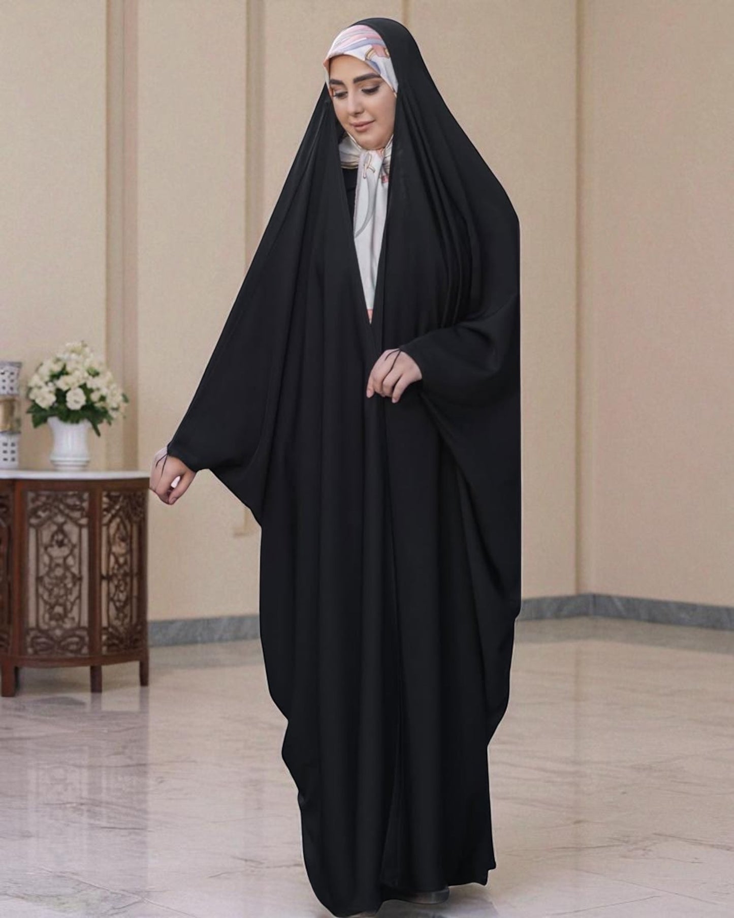 Black Firdaus Irani Chadar Ð Simple Full Coverage