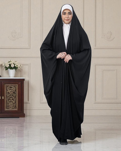 Black Firdaus Irani Chadar Ð Simple Full Coverage