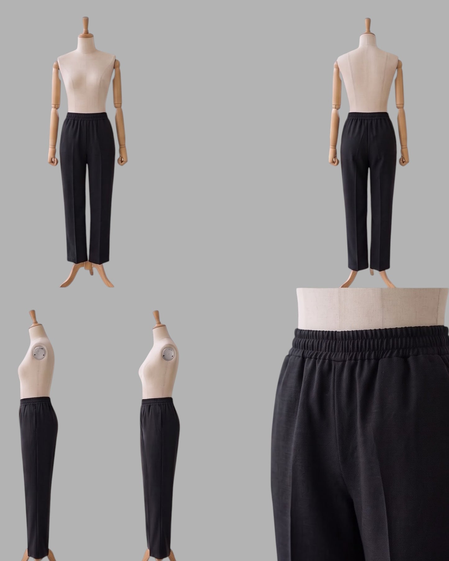 Women’s Trousers with Elasticated Waistband | Black
