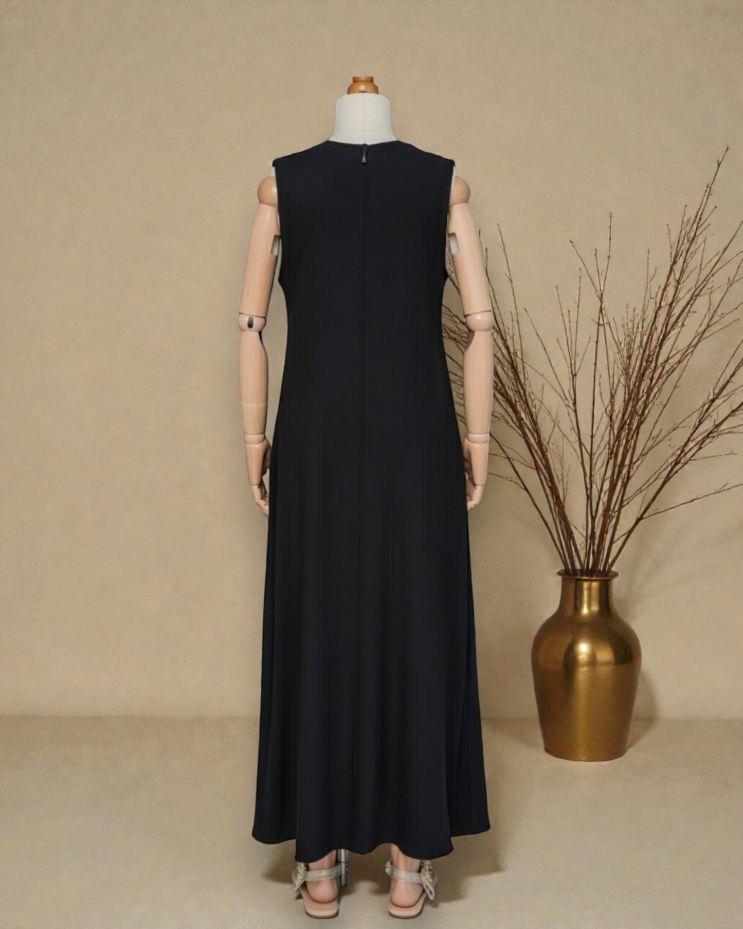 Sleeveless Inner Abaya in Premium Firdaus Fabric with Back Keyhole