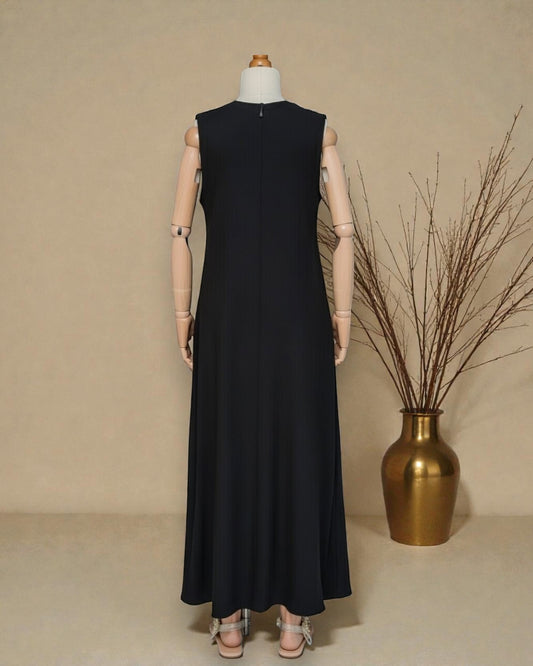 Sleeveless Inner Abaya in Premium Firdaus Fabric with Back Keyhole