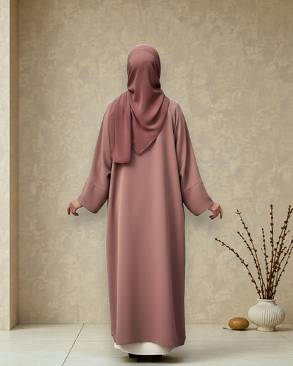 Premium Open Abaya Set for Women with Inner Dress and Matching Hijab