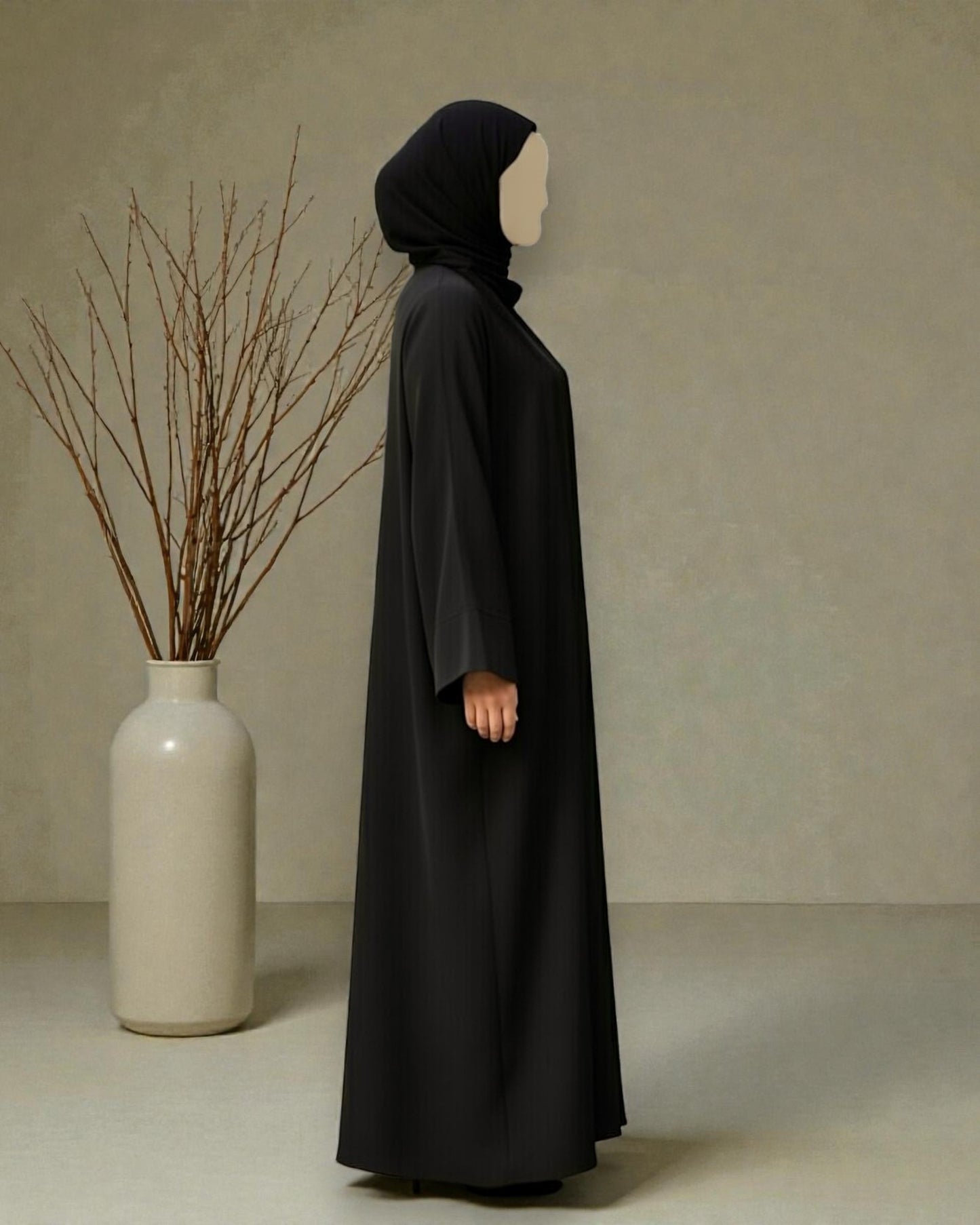 Premium Open Abaya Set for Women with Inner Dress and Matching Hijab