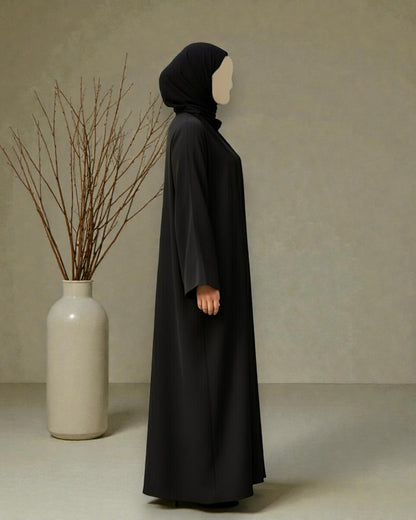 Premium Open Abaya Set for Women with Inner Dress and Matching Hijab