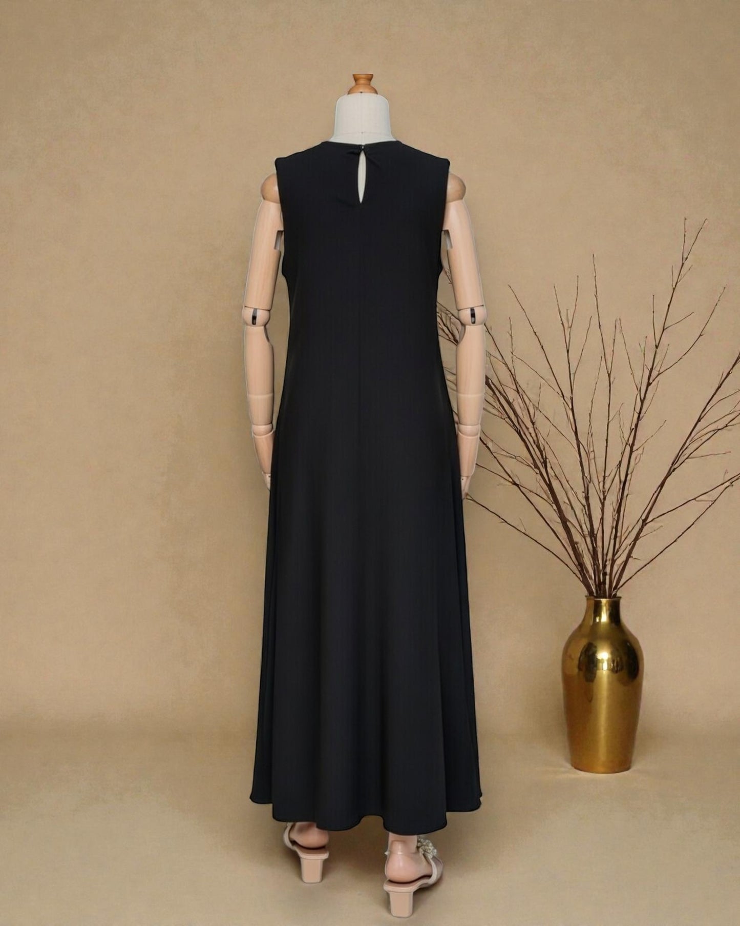 Sleeveless Inner Abaya in Premium Firdaus Fabric with Back Keyhole