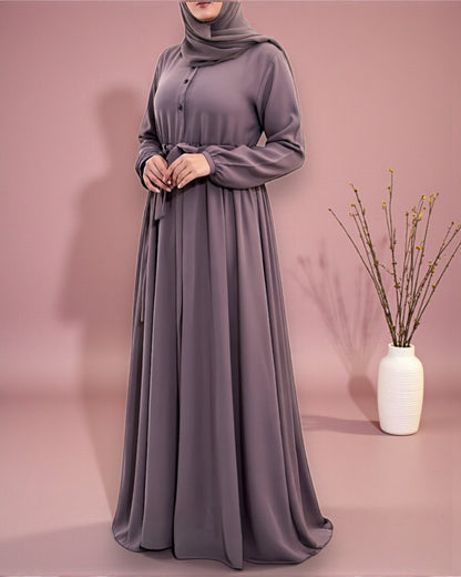 Stylish Umbrella Flare Mahram-Abaya with Matching Hijab