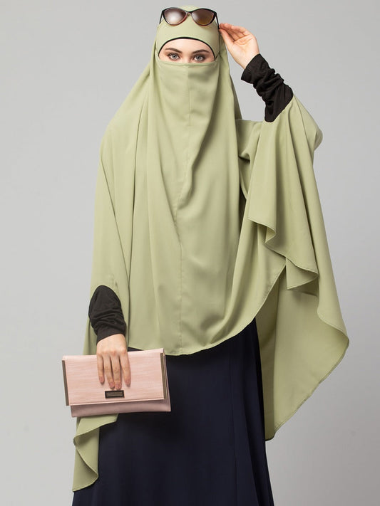 Khimar-Long Prayer Hijab With Mouth-Piece