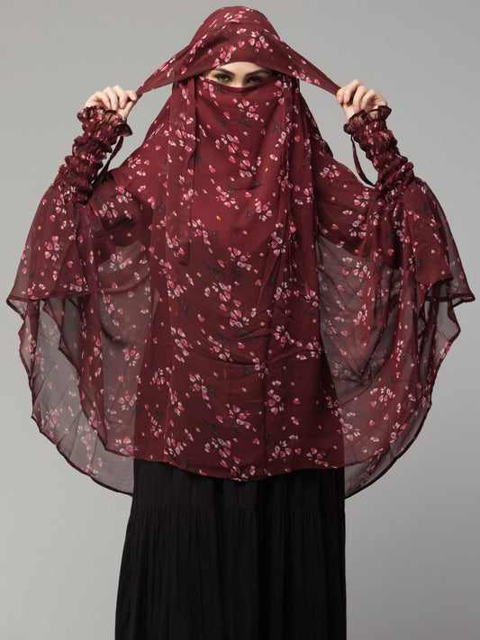 Full Size Chiffon Khimar With Lining