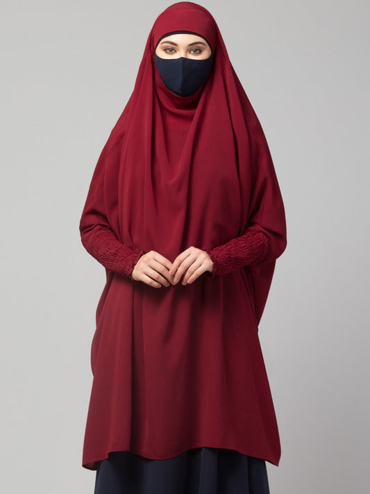 Khimar-Long Prayer Hijab With Mouth-Piece