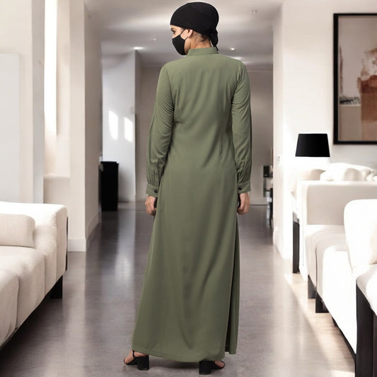 Front Open Abaya With Pockets