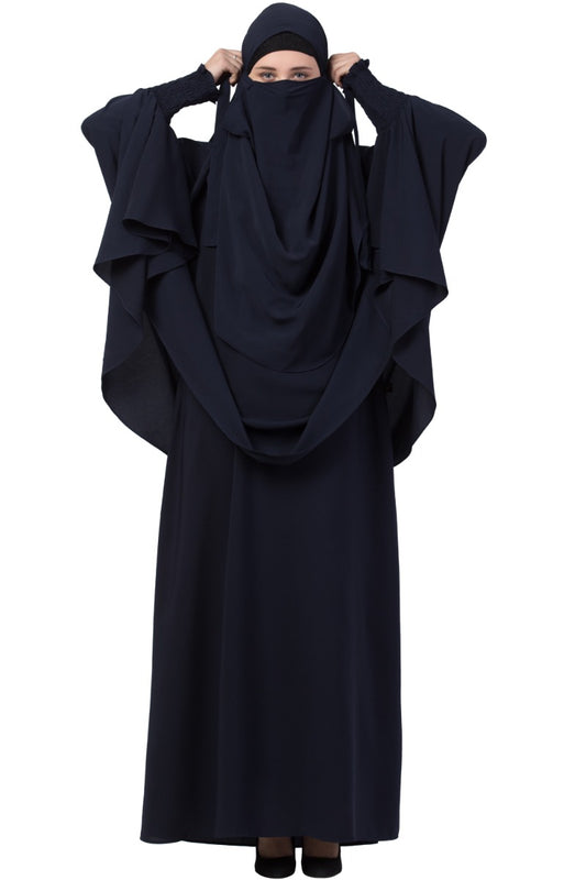 Mushkiya-Abaya Khimar Combo-Medium