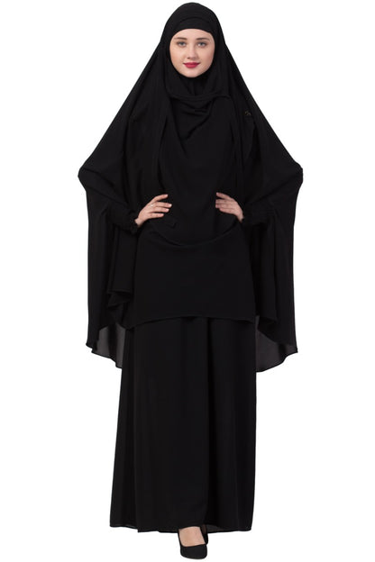 Mushkiya-Abaya Khimar Combo-Medium