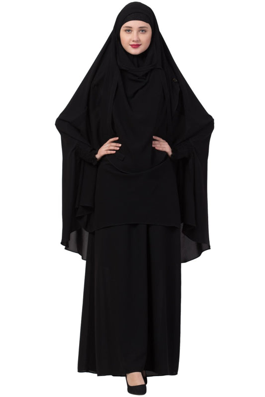 Mushkiya-Abaya Khimar Combo-Medium