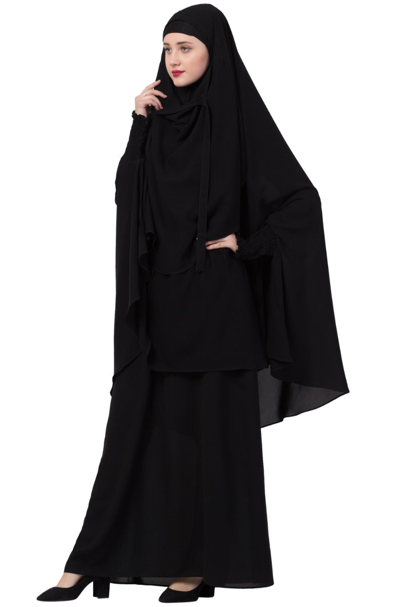 Mushkiya-Abaya Khimar Combo-Medium